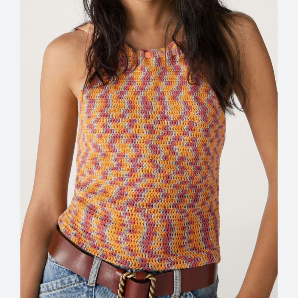 ba&sh cedric crochet halter top